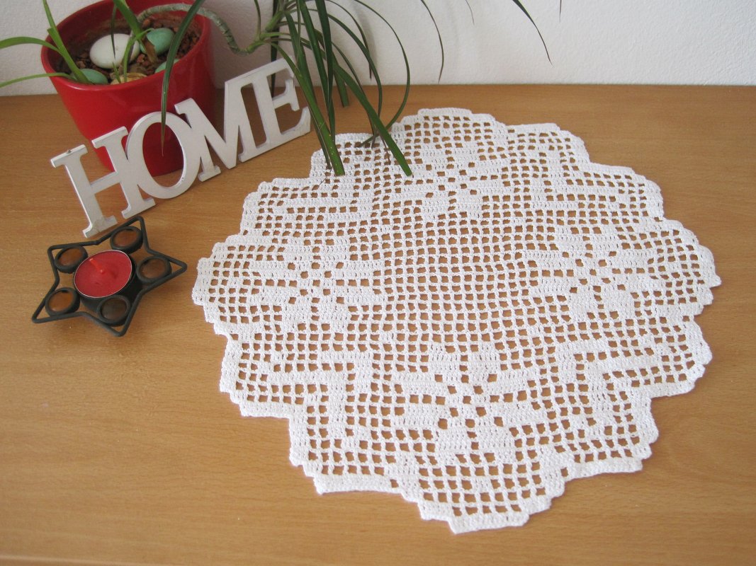 Deckchen mit Sternen häkeln - Häkelanleitung