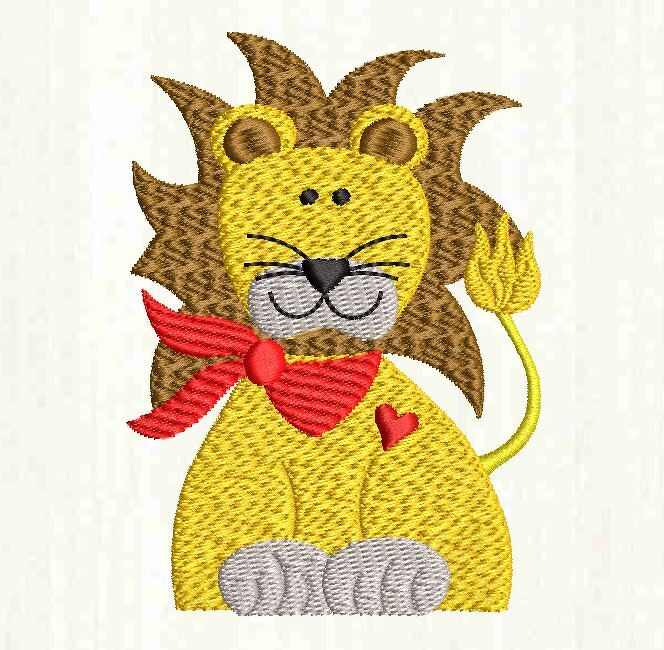 Stickdatei Löwe Vollstick 4er SET - Bild 6
