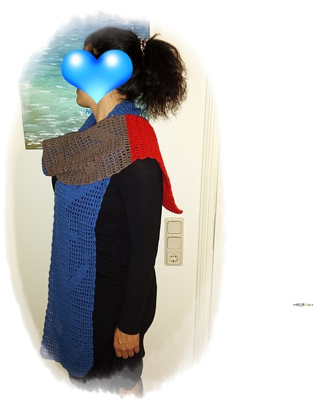 Schal mit Ankermuster "Norderney" - Bild 2