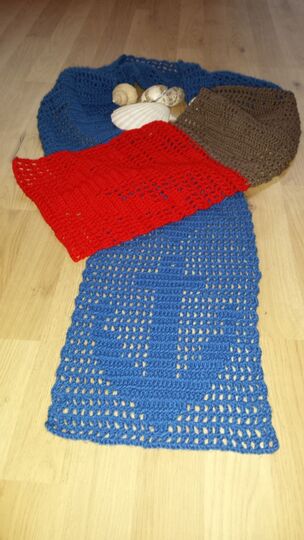 Schal mit Ankermuster "Norderney"