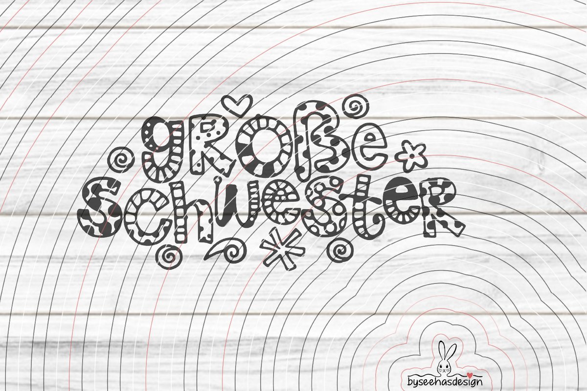 Große Schwester Plotterdatei SVG DXF - Bild 2