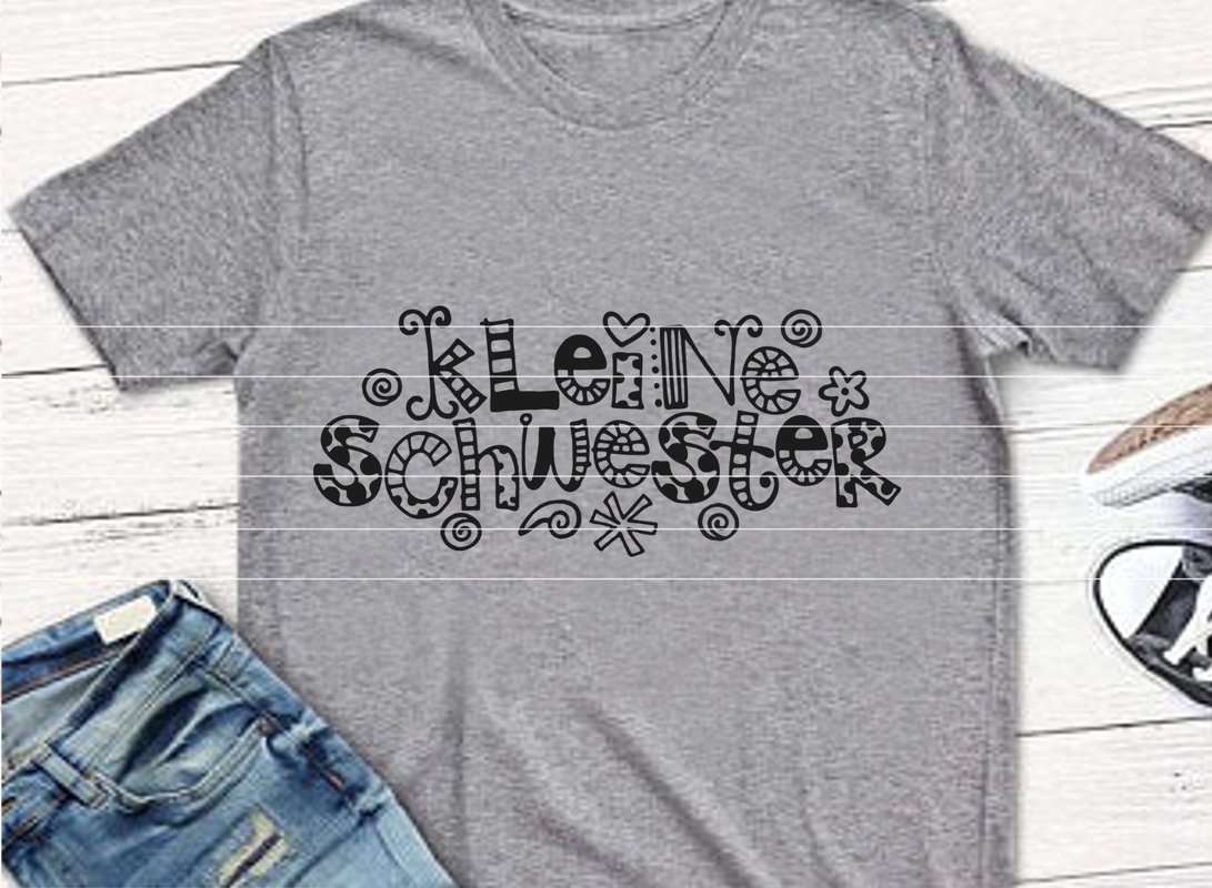 Kleine Schwester Plotterdatei SVG DXF FCM - Bild 3
