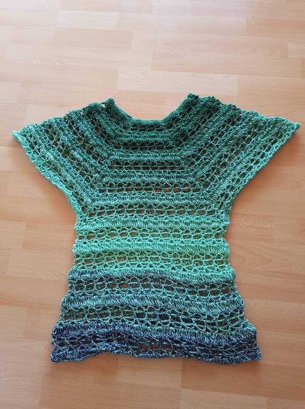 Tunika Leandra häkeln Häkeltunika T-Shirt Häkelshirt Oberteil - Bild 5