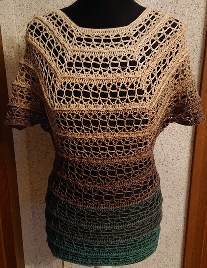 Tunika Leandra häkeln Häkeltunika T-Shirt Häkelshirt Oberteil
