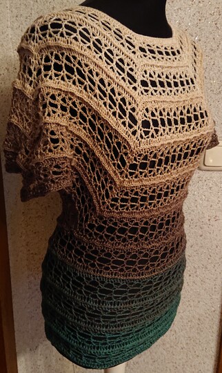 Tunika Leandra häkeln Häkeltunika T-Shirt Häkelshirt Oberteil