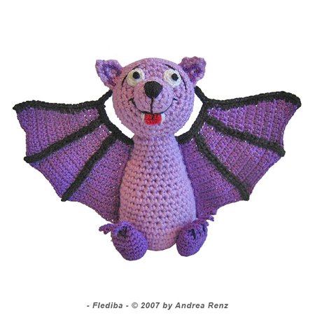 bat Flediba, PDF crochet pattern, animal, tutorial, ebook, amigurumi