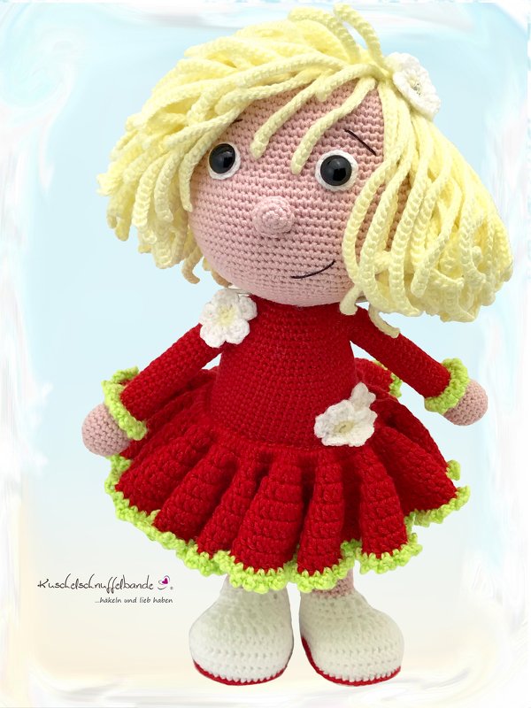 Häkelanleitung Kuschelschnuffelbande Erdbeerpüppchen Lotte - Bild 5