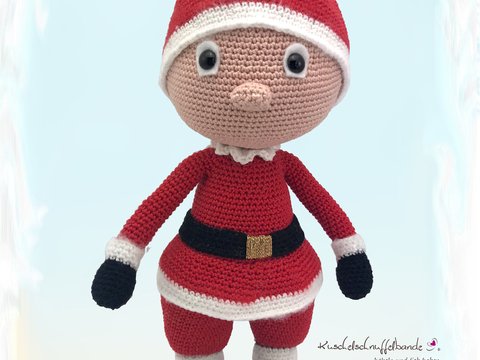 Häkelanleitung Kuschelschnuffelbande Puppe Kleiner Weihnachtsmann Noel