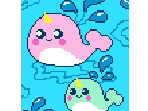 Häkelmuster * Unicorn Whales - EinHornWale * Grafik für Fm Decke