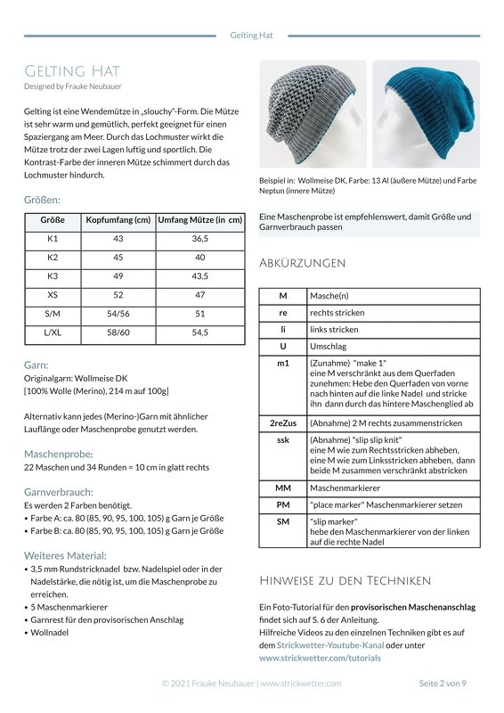 Kitting pattern set: Gelting Hat and Gelting Cowl - Image 6