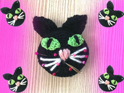 Halloweendeco &Nadelkissen „KATZE“