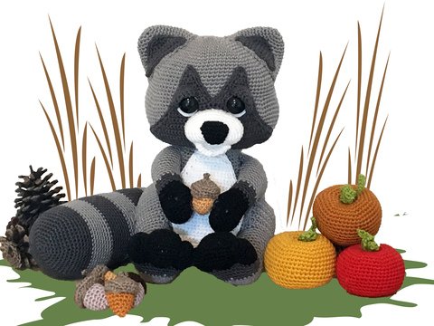 Waschbär Herbstedition Häkelanleitung Amigurumi