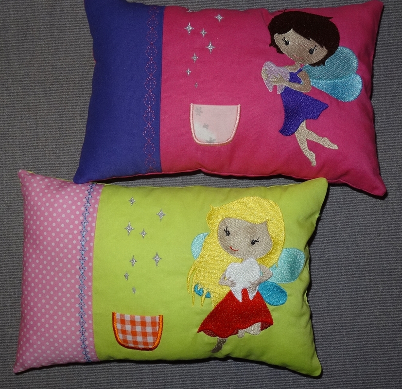 Zahnfee Kissen ITH Stickdatei