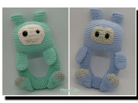 Greifring/Rassel Monsterchen - Häkelanleitung