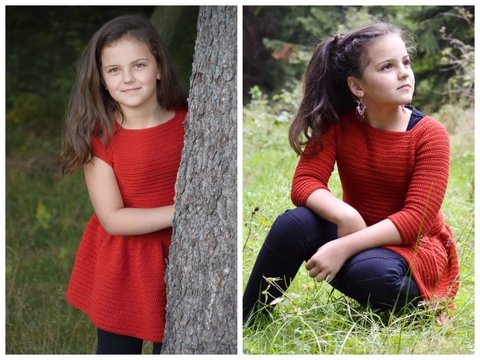 - GERDA - Basickleid häkeln alle Größen mit Größentabelle ab 74 Kleinkind bis 56 Damen Raglan, RVO, Freizeitkleid, Herbstkleid, Häkelkleid, Kleid