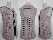 Quergehäkelte Weste im Mustermix Gr. S/M Häkelanleitung