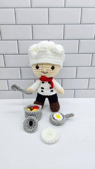 Chef Felton- Crochet Amigurumi Pattern PDF- English