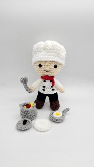 Chef Felton- Crochet Amigurumi Pattern PDF- English