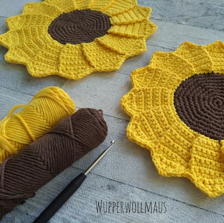 Topflappen Sonnenblume / Blüte