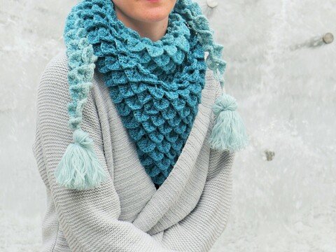 Häkelanleitung Dreieckstuch Arielle