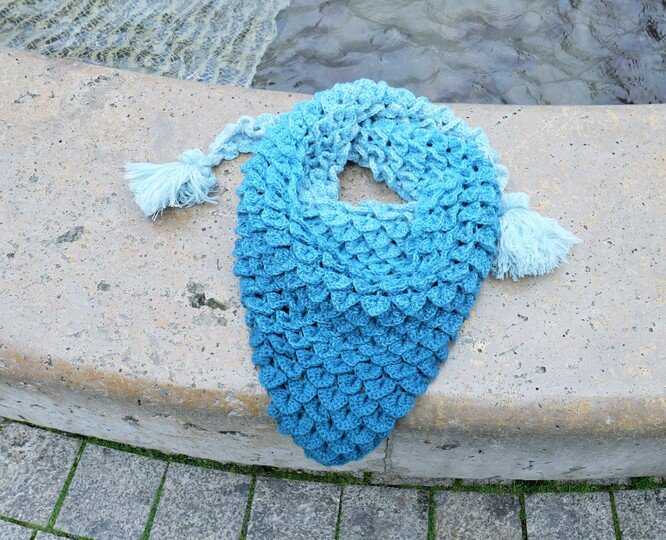 Häkelanleitung Dreieckstuch Arielle