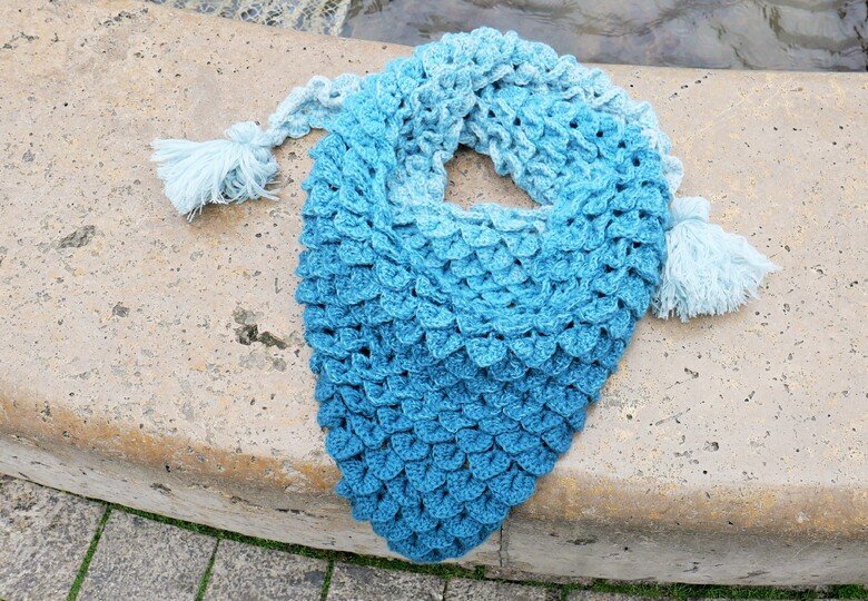 Häkelanleitung Dreieckstuch Arielle