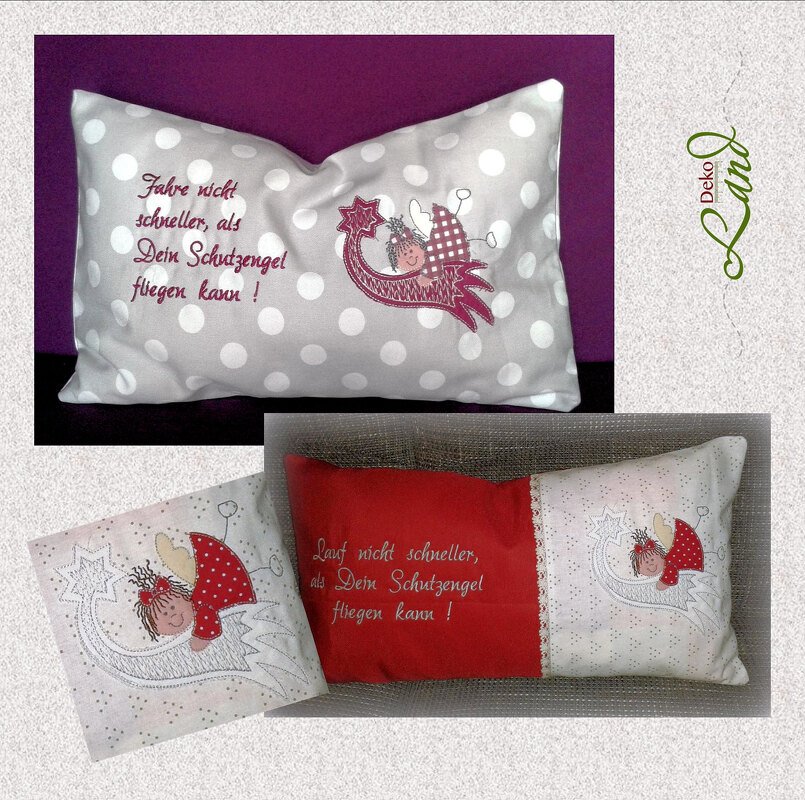 Stickdatei Applikation Schutzengel