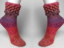 "Die Häkelsocken", No1, Toe-Up, wie gestrickt, Gr-34-45