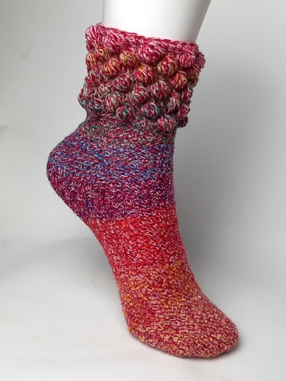 "Die Häkelsocken", No1, Toe-Up, wie gestrickt, Gr-34-45