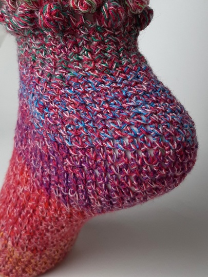 "Die Häkelsocken", No1, Toe-Up, wie gestrickt, Gr-34-45