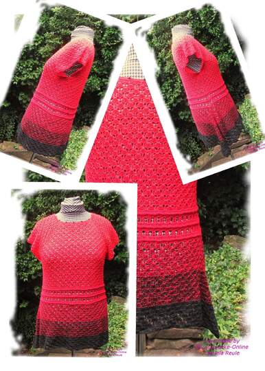 asymmetrische Tunika Betti häkeln Häkeltunika Oberteil Shirt