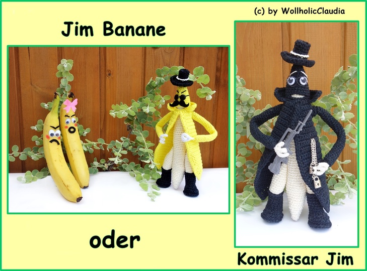 Häkelanleitung Jim Banane oder Komissar Jim