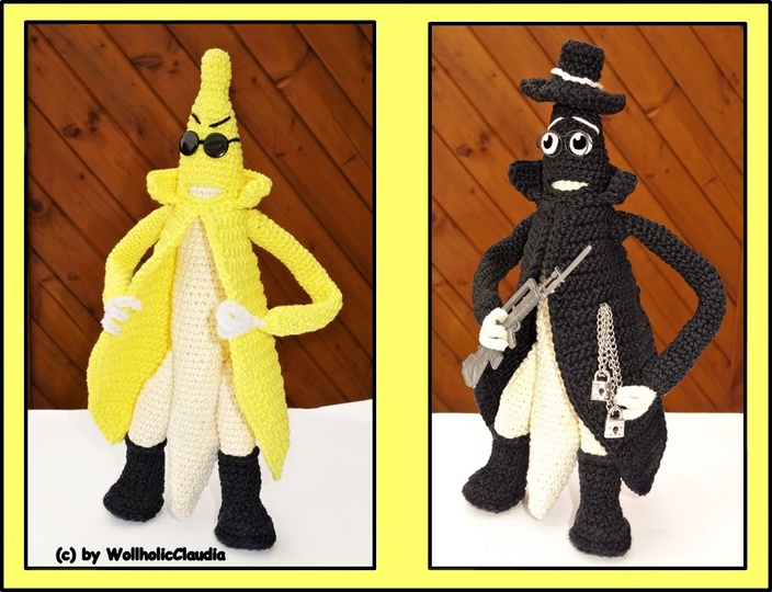 Häkelanleitung Jim Banane oder Komissar Jim