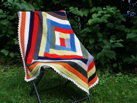 Häkelanleitung Wolldecke "Patchwork"