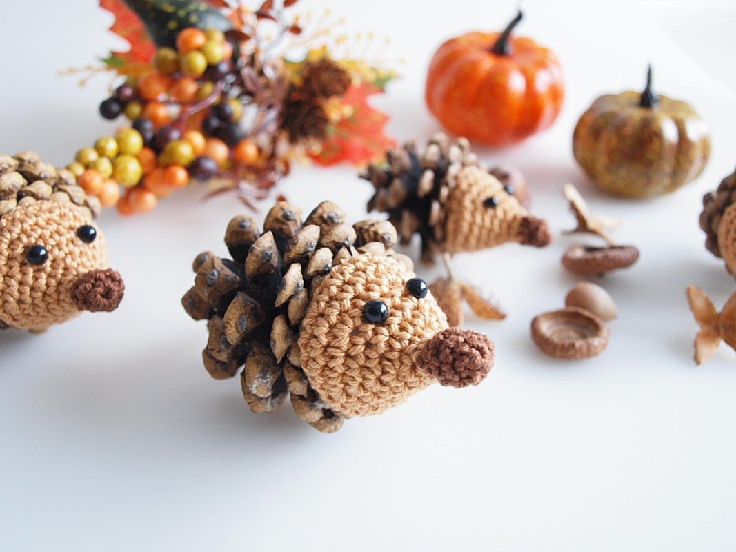 Häkelanleitung Kieferzapfen-Igelchen, PDF Datei