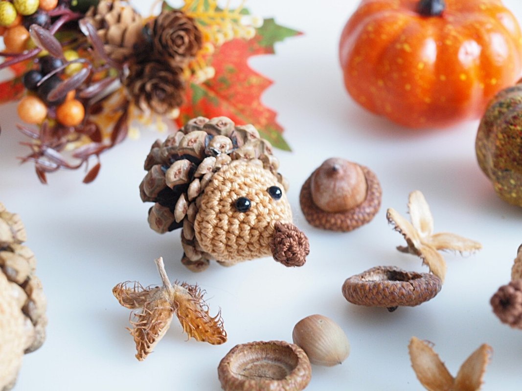 Häkelanleitung Kieferzapfen-Igelchen, PDF Datei