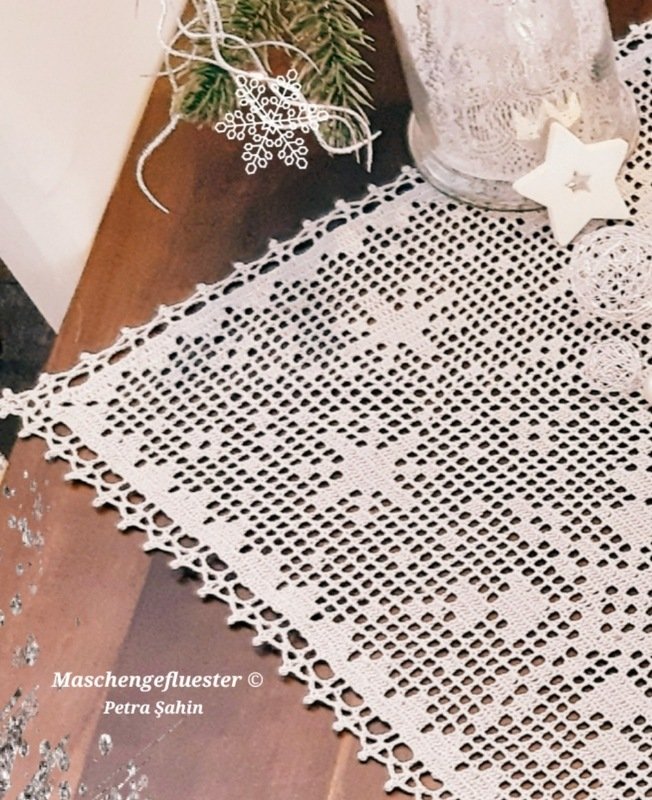 Mitteldecke " Dancing Snowflakes " - Bild 2