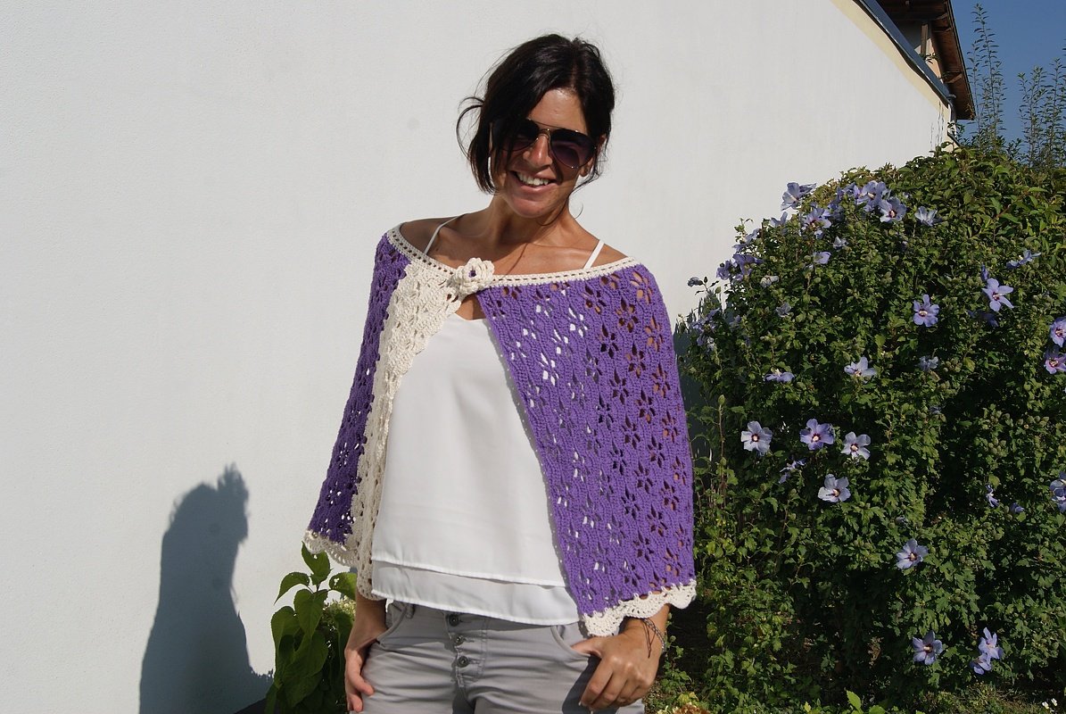 Poncho HÄKELZEIT (Universalgröße, ganz leicht anzupassen) - Bild 2