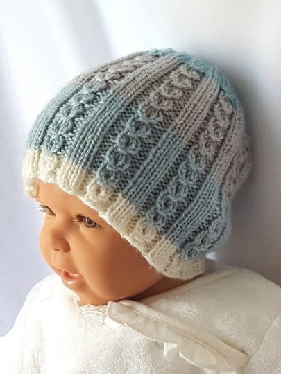 Strickanleitung Babymütze, Baby-Mütze, ca. 3 - 8 Monate  #266
