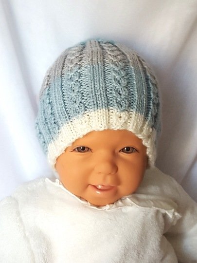Strickanleitung Babymütze, Baby-Mütze, ca. 3 - 8 Monate  #266