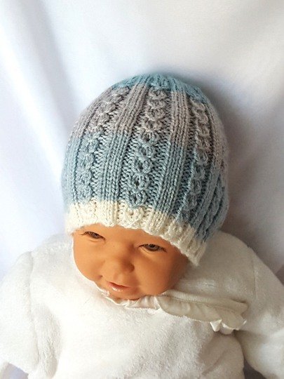 Strickanleitung Babymütze, Baby-Mütze, ca. 3 - 8 Monate  #266