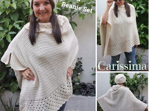 Poncho & Beanie Set "Carissima"