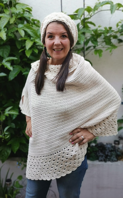 Poncho & Beanie Set "Carissima" - Bild 3