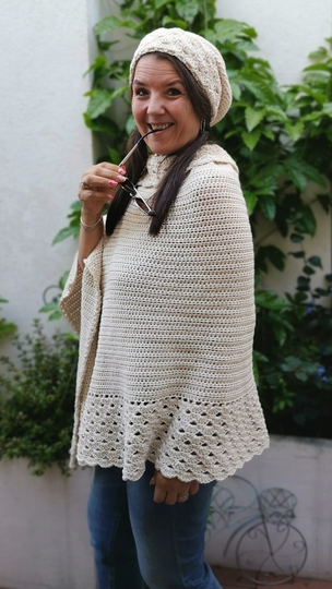 Poncho & Beanie Set "Carissima"