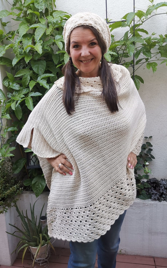 Poncho & Beanie Set "Carissima"