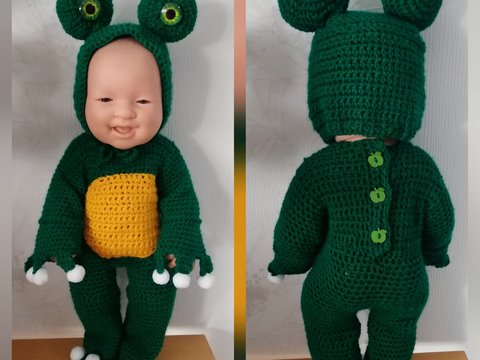 Puppenkostüm Frosch 39 cm