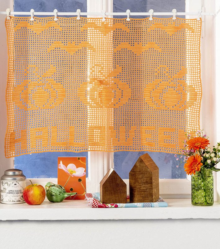 Gardine Happy Halloween häkeln