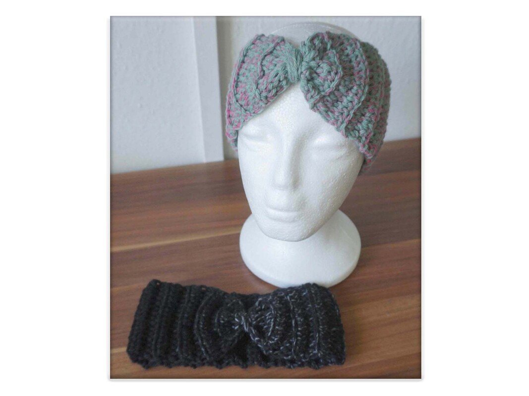 Crochet pattern: Bow Style Headband