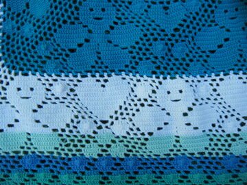 Crochet pattern Babyblanket "smiling flowers"