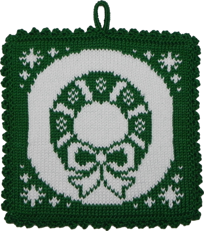 Weihnachten, Topflappen Weihnachtskranz mit Perlen Tannenbaum PDF-Anleitung - Bild 2